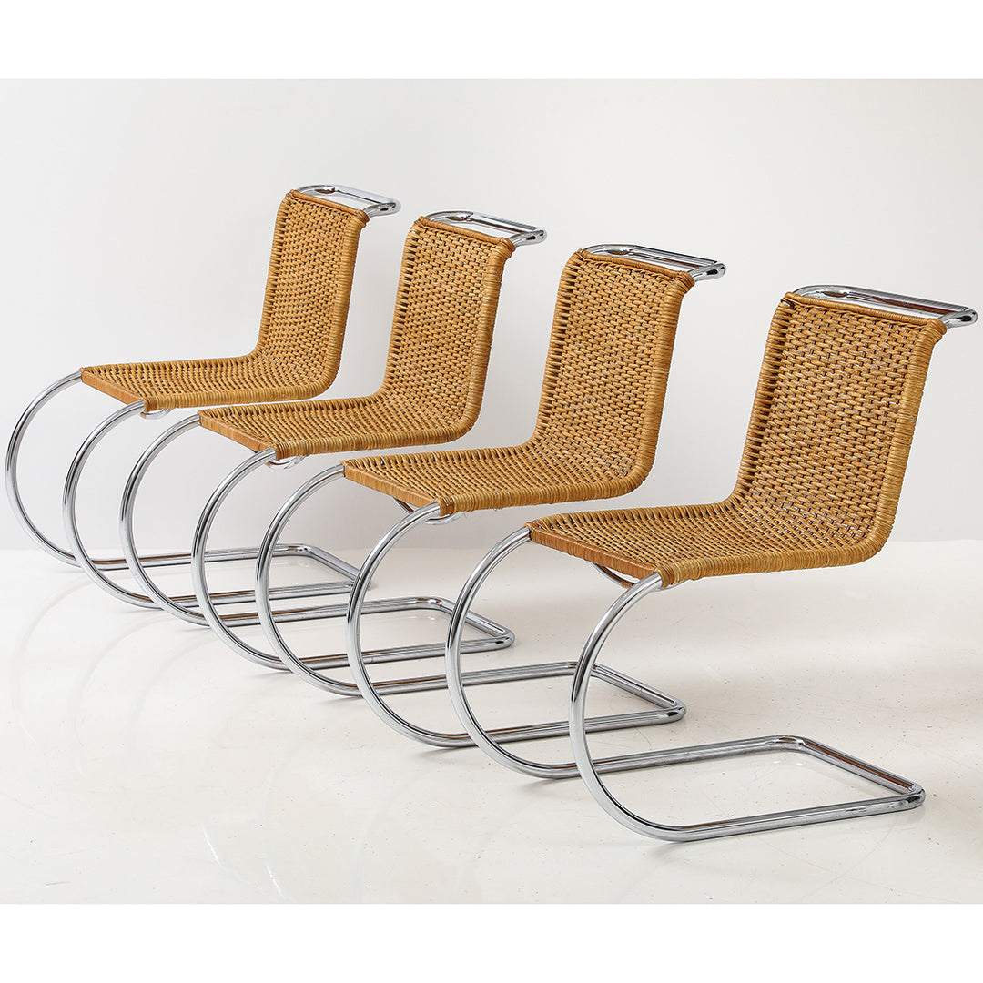 Set of 4 Vintage MR10 Chairs by Mies Van Der Rohe