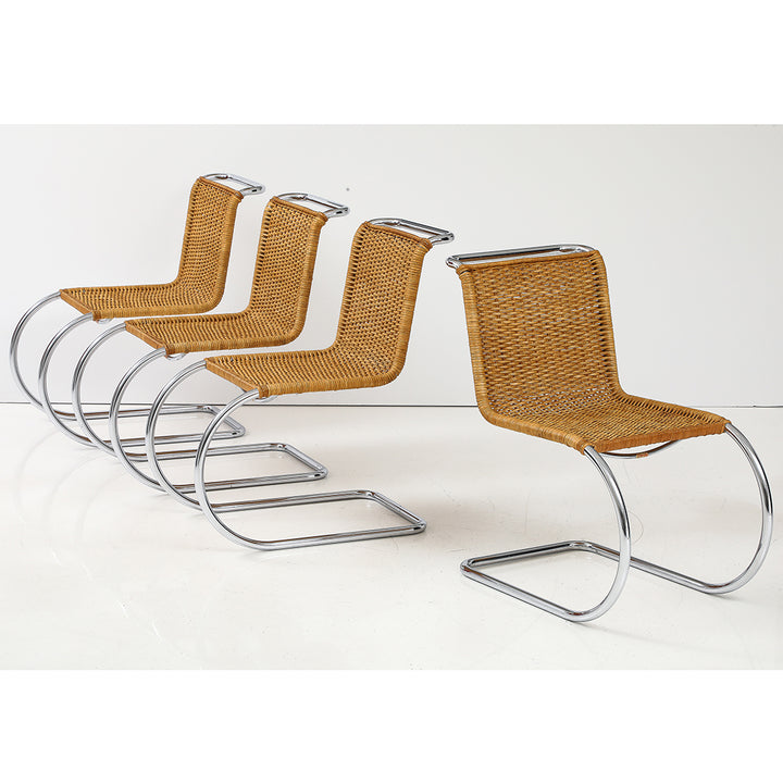 Set of 4 Vintage MR10 Chairs by Mies Van Der Rohe