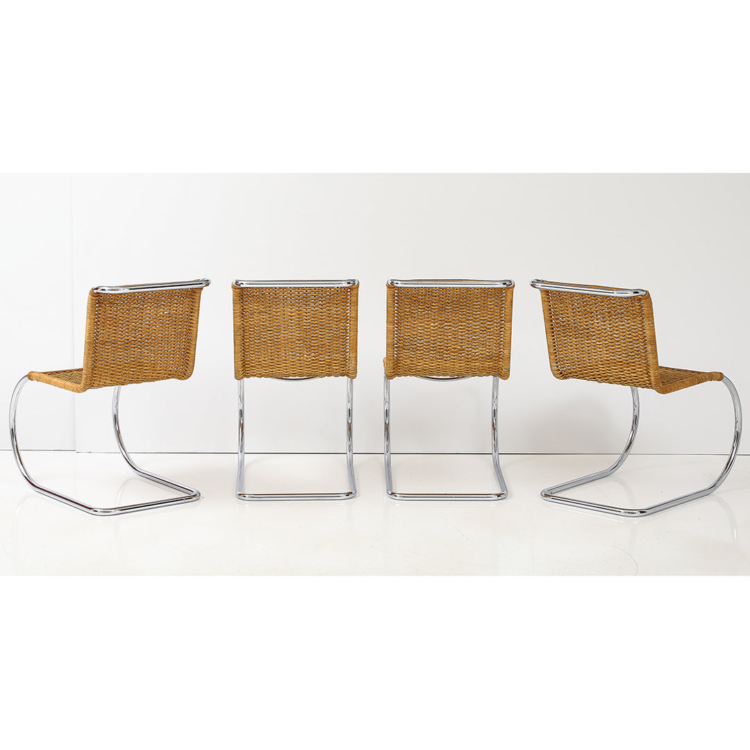 Set of 4 Vintage MR10 Chairs by Mies Van Der Rohe