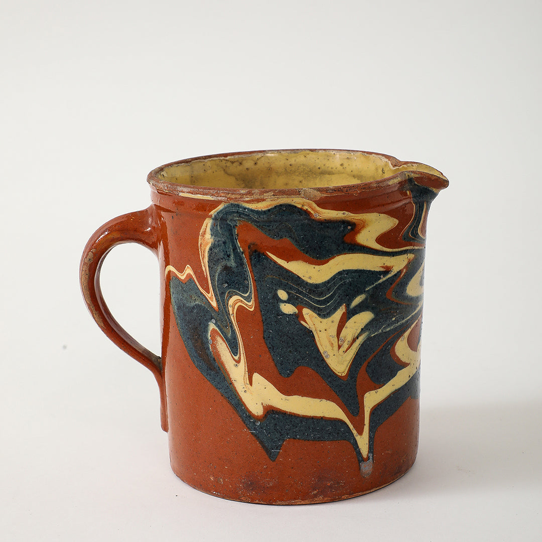 Antique French Jaspé Pitcher