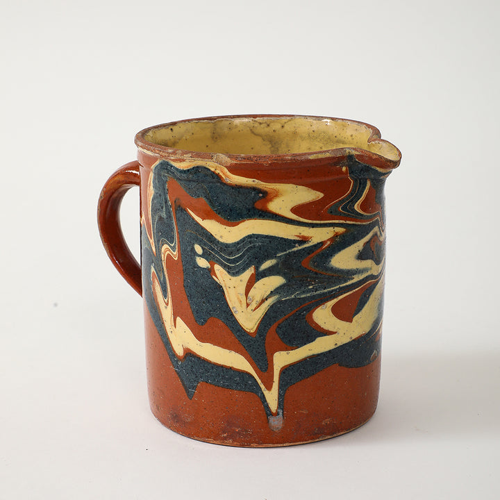 Antique French Jaspé Pitcher