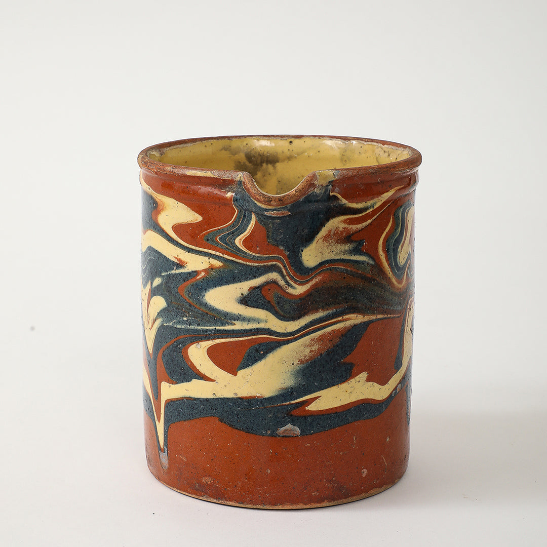 Antique French Jaspé Pitcher