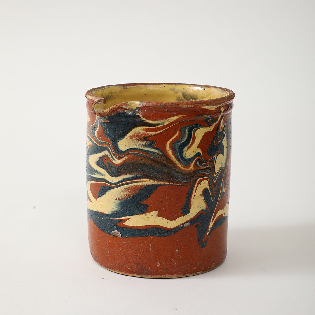 Antique French Jaspé Pitcher