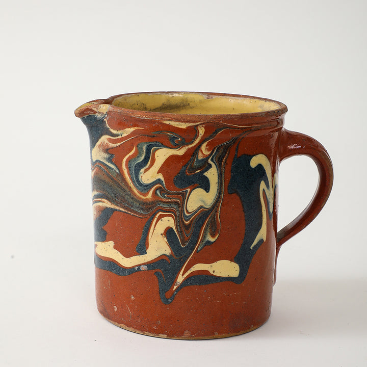 Antique French Jaspé Pitcher