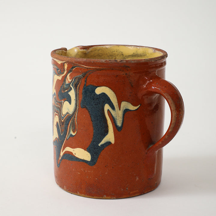 Antique French Jaspé Pitcher
