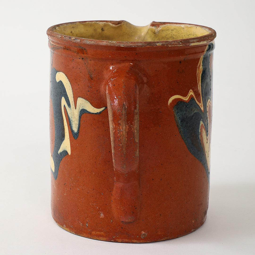 Antique French Jaspé Pitcher