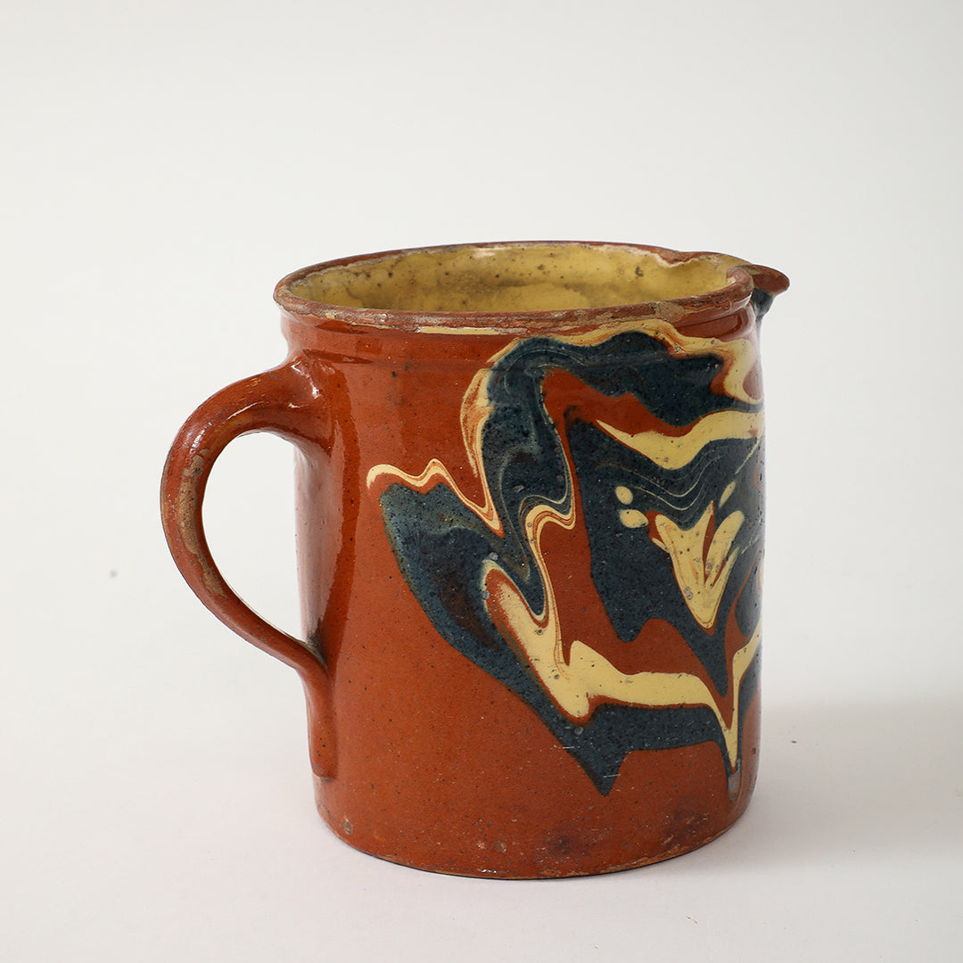 Antique French Jaspé Pitcher
