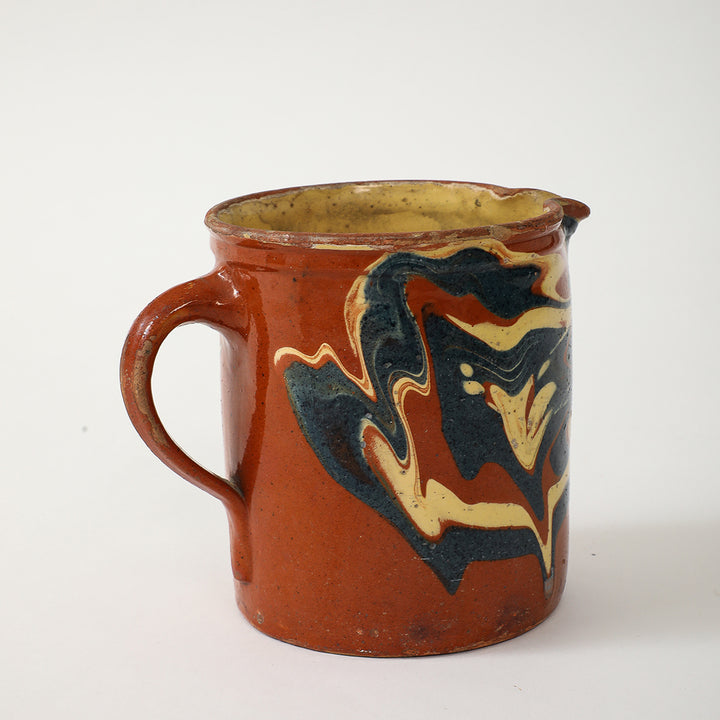 Antique French Jaspé Pitcher