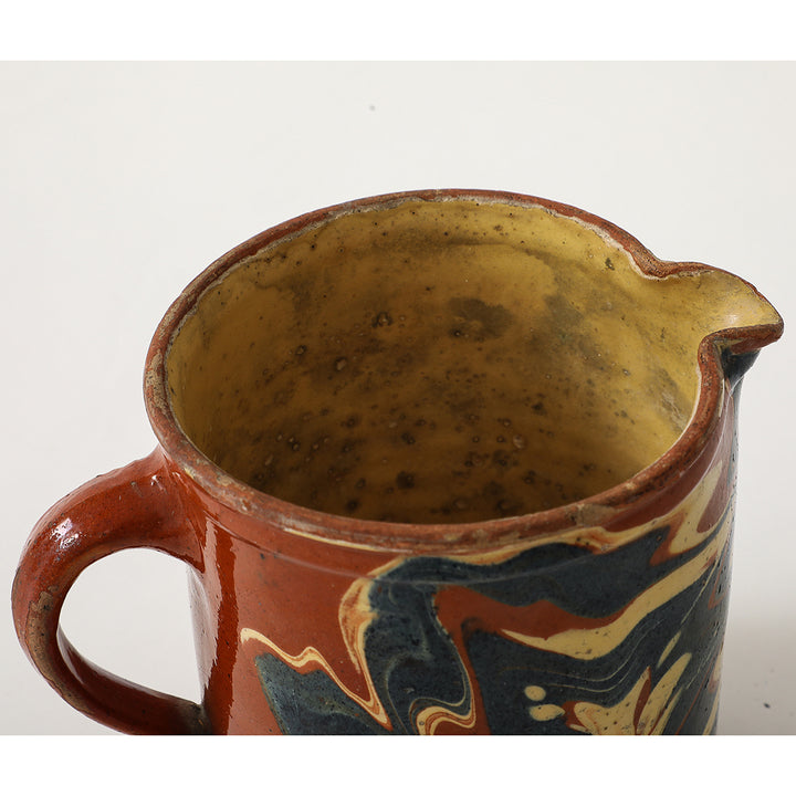 Antique French Jaspé Pitcher