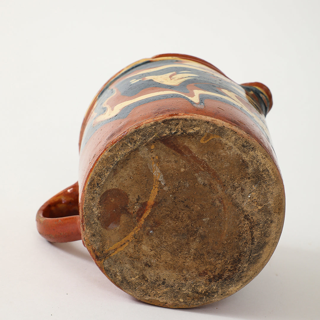 Antique French Jaspé Pitcher