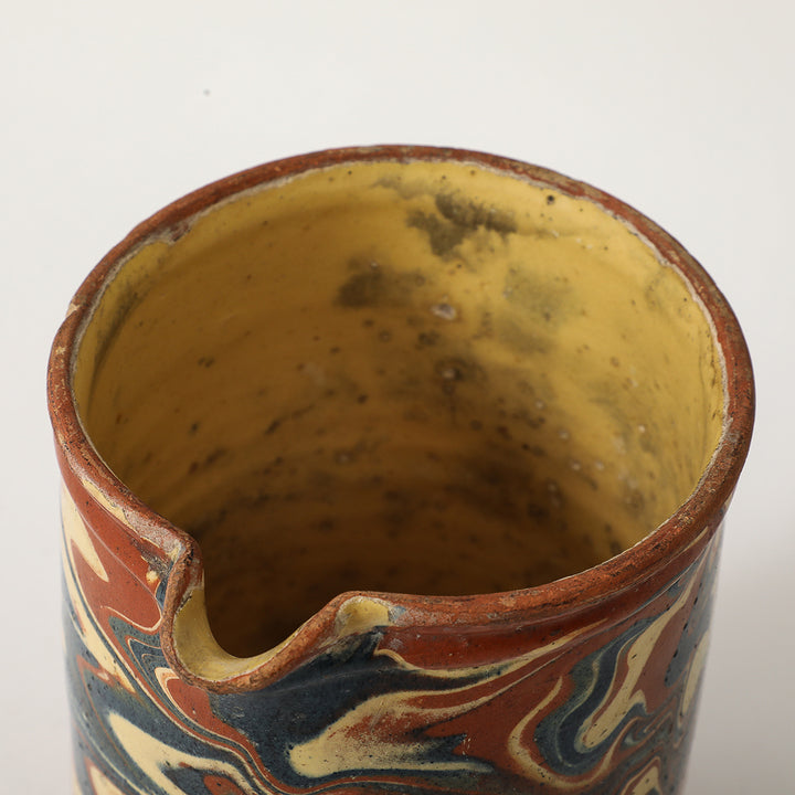 Antique French Jaspé Pitcher