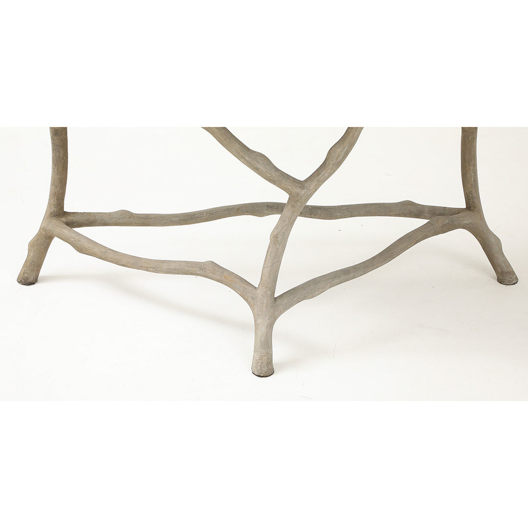 Antique Faux Bois Demilune