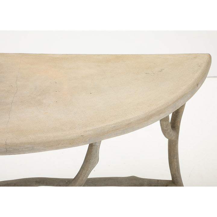 Antique Faux Bois Demilune