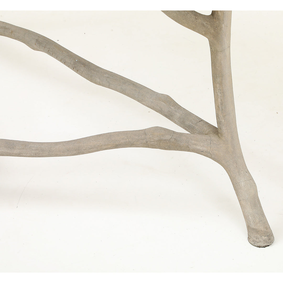 Antique Faux Bois Demilune