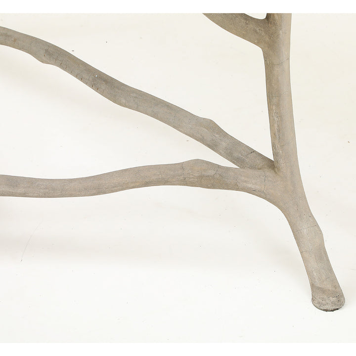 Antique Faux Bois Demilune