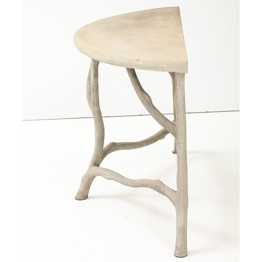 Antique Faux Bois Demilune