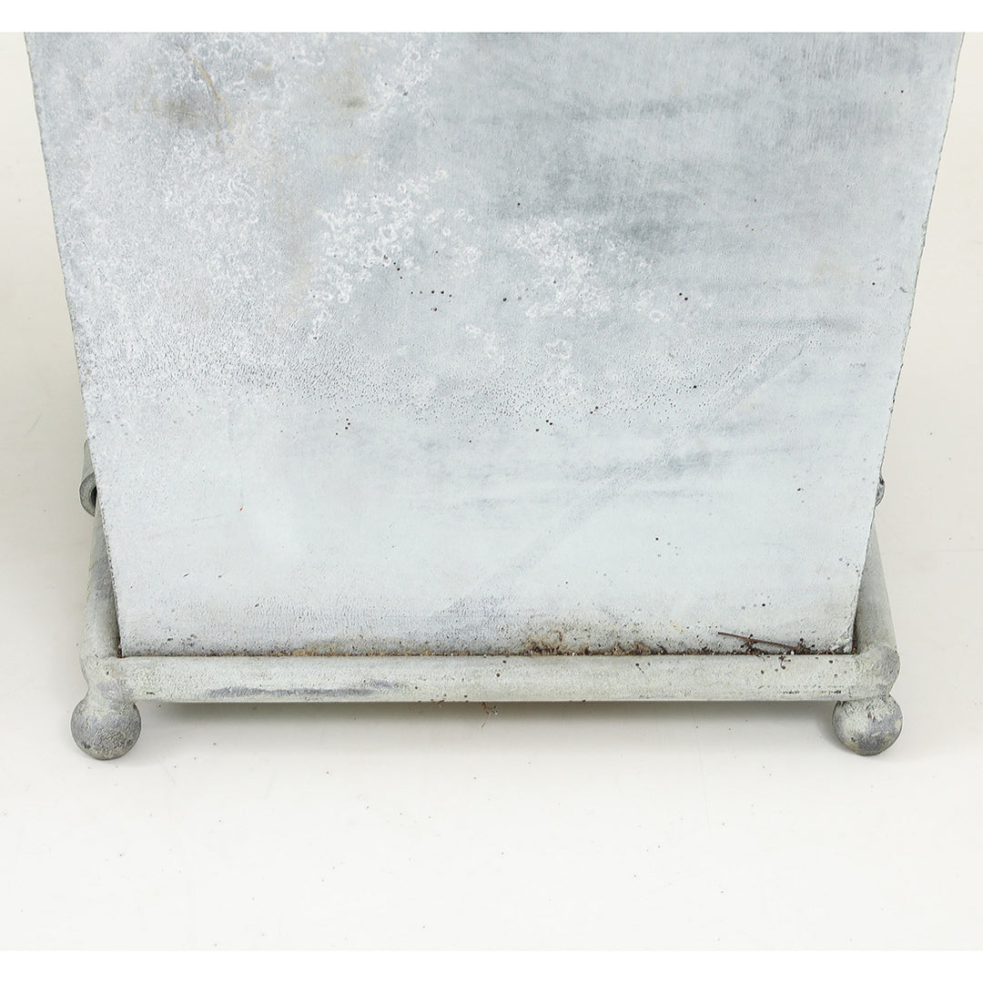 Pair of Vintage Galvanized Steel Planters