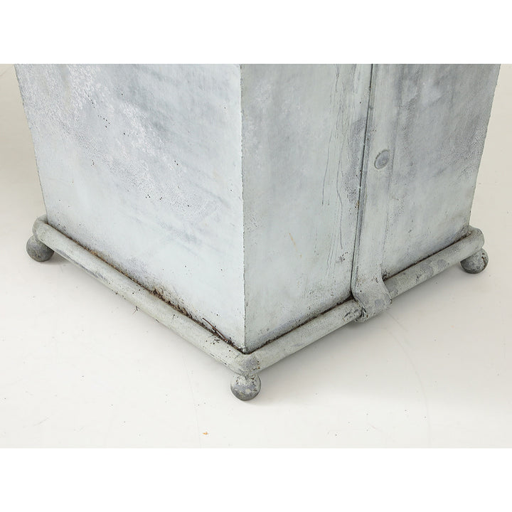 Pair of Vintage Galvanized Steel Planters