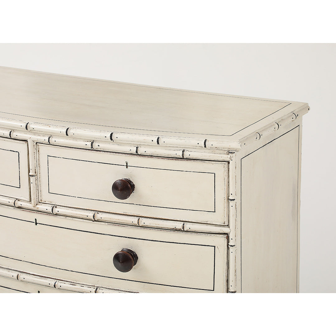 Antique Regency Painted Faux Bamboo Chest