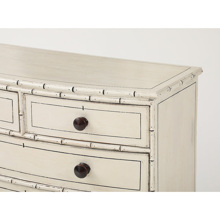 Antique Regency Painted Faux Bamboo Chest