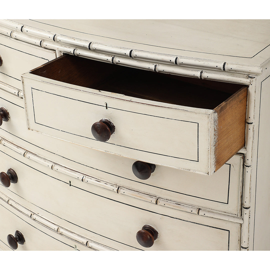 Antique Regency Painted Faux Bamboo Chest