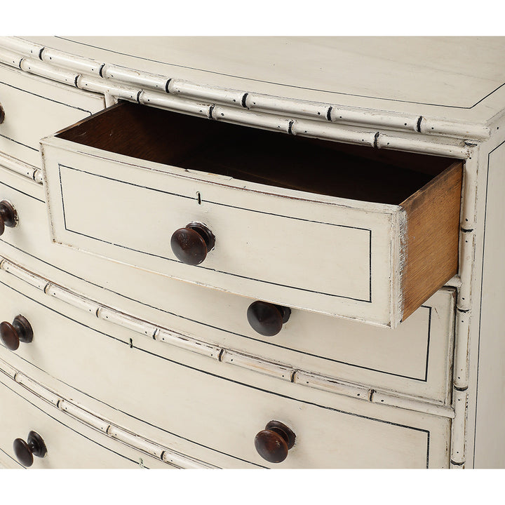 Antique Regency Painted Faux Bamboo Chest