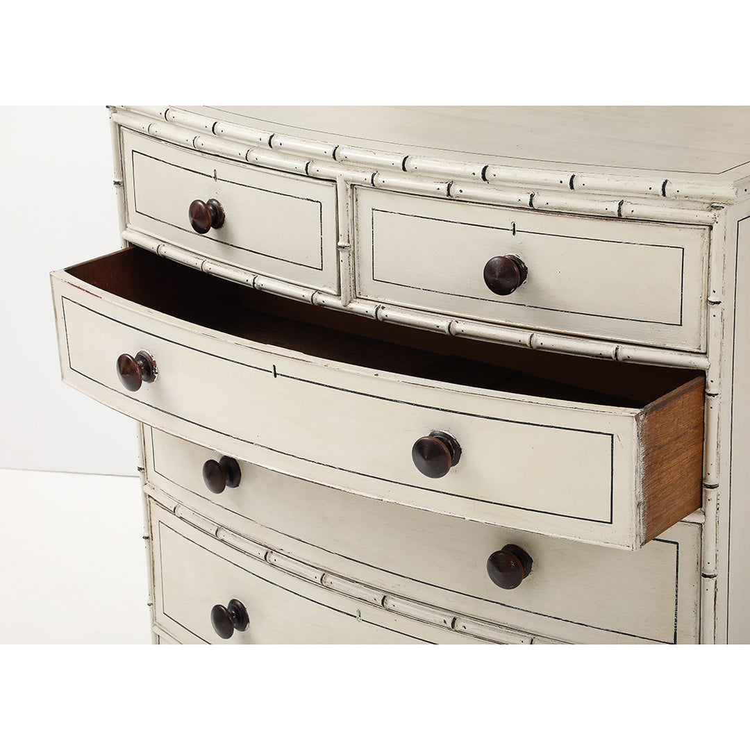 Antique Regency Painted Faux Bamboo Chest