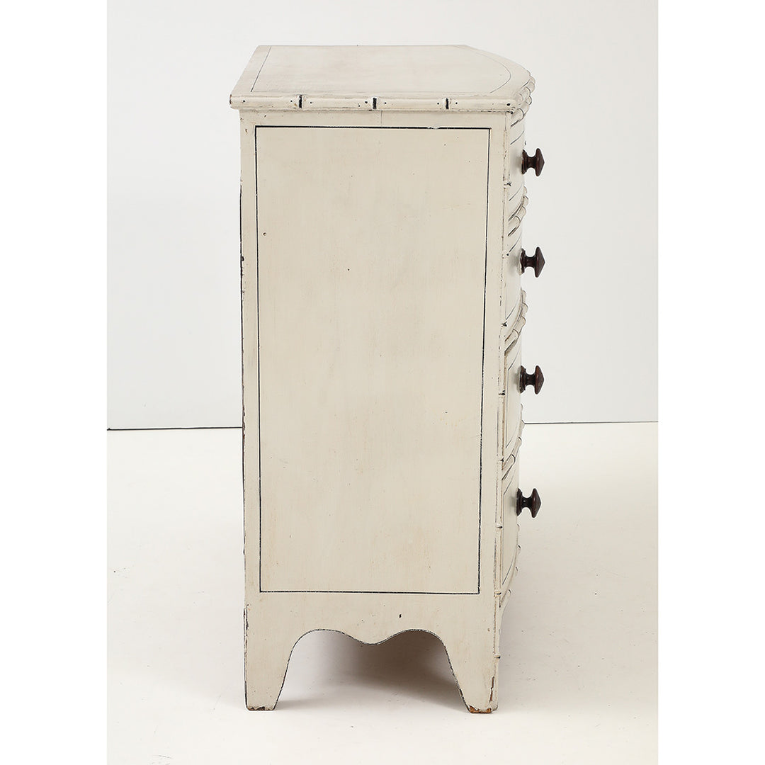 Antique Regency Painted Faux Bamboo Chest