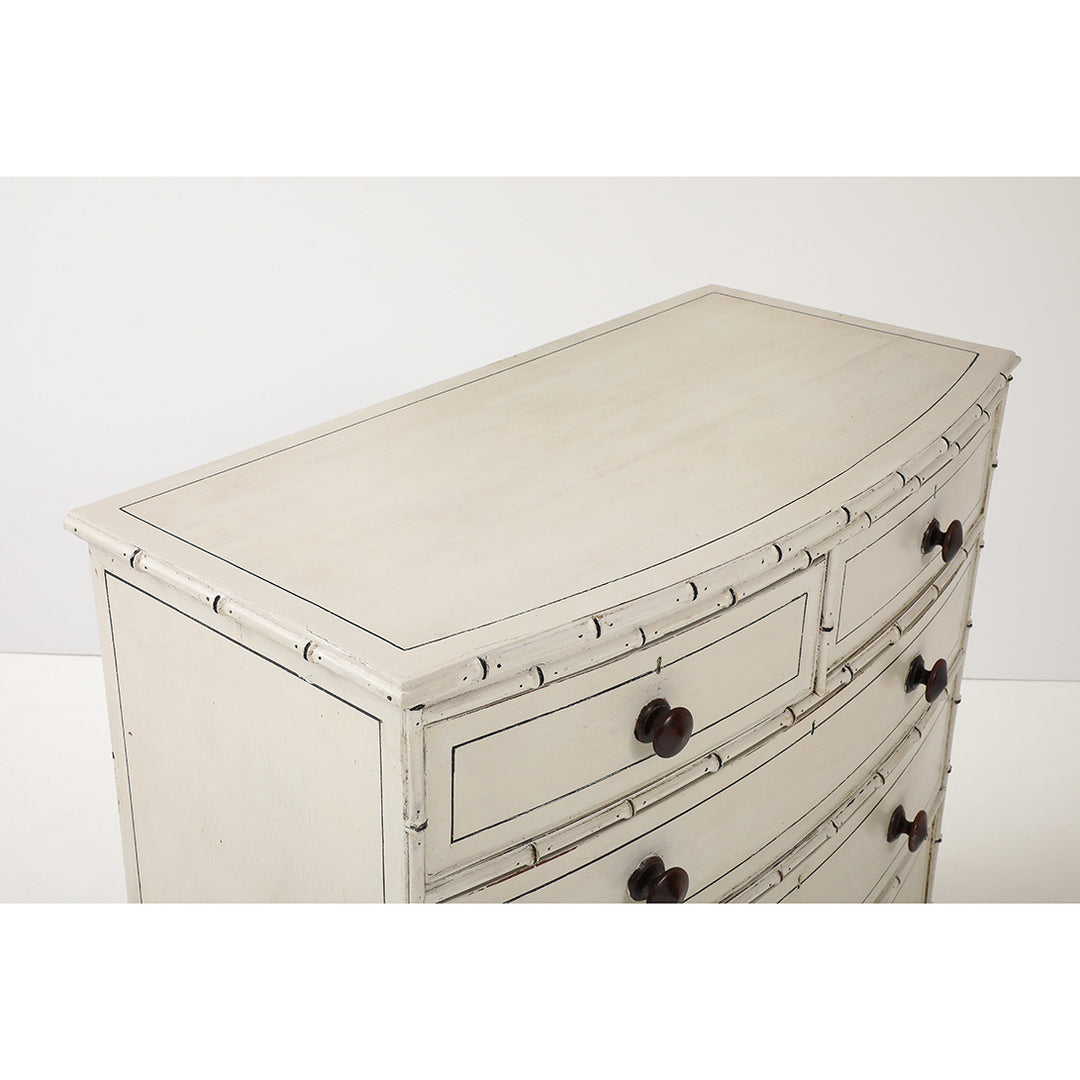 Antique Regency Painted Faux Bamboo Chest