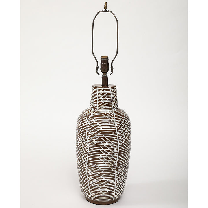 Vintage Ceramic Lamp with Vellum Shade