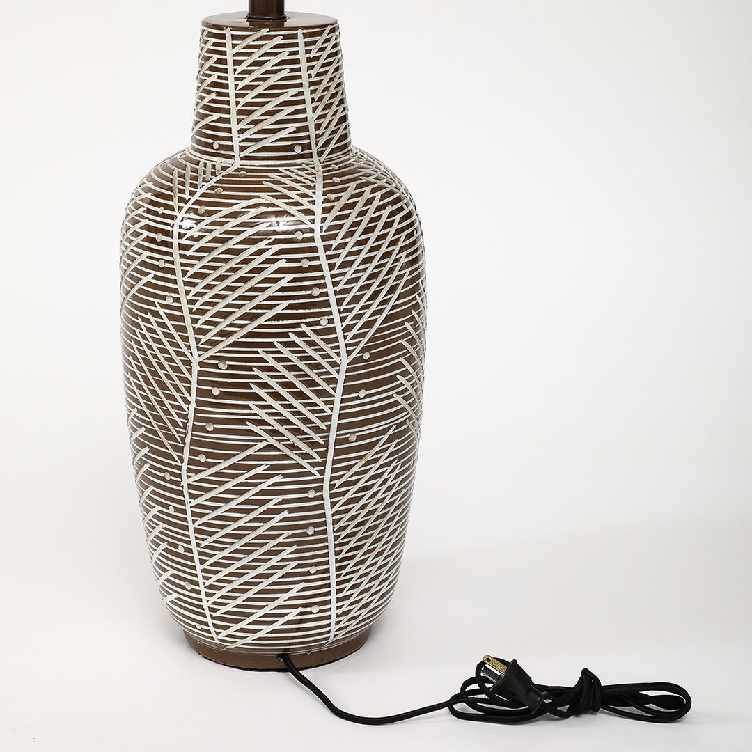 Vintage Ceramic Lamp with Vellum Shade
