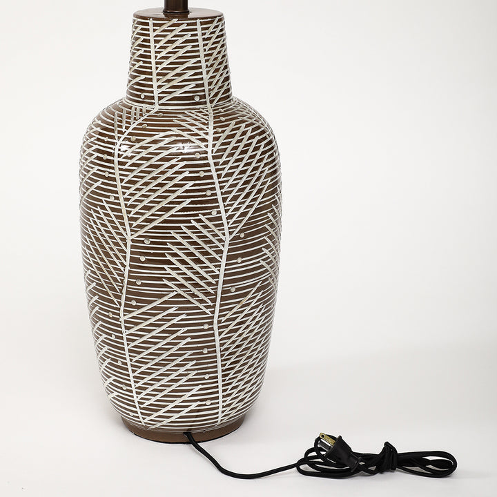 Vintage Ceramic Lamp with Vellum Shade