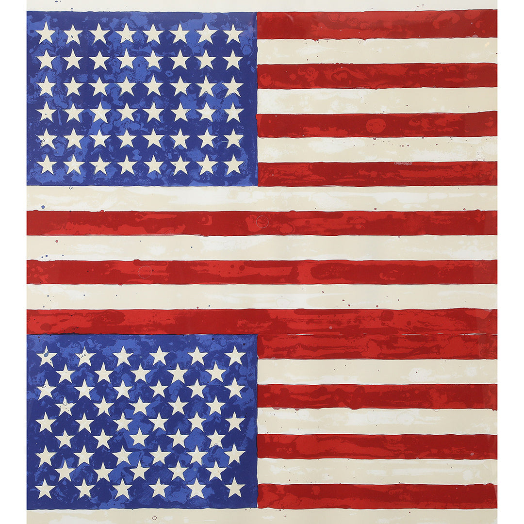 Jasper Johns, Two Flags, Whitney Museum 50th Anniversary Poster, 1980