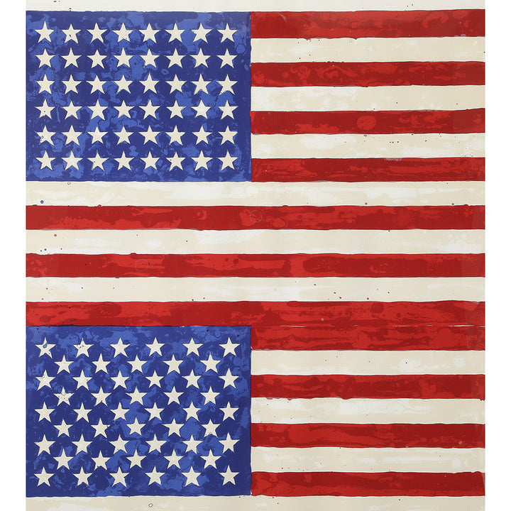 Jasper Johns, Two Flags, Whitney Museum 50th Anniversary Poster, 1980