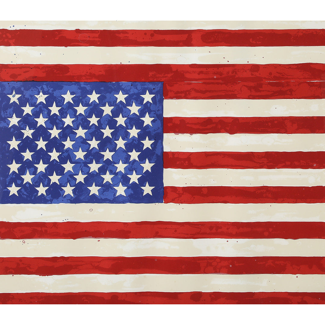 Jasper Johns, Two Flags, Whitney Museum 50th Anniversary Poster, 1980