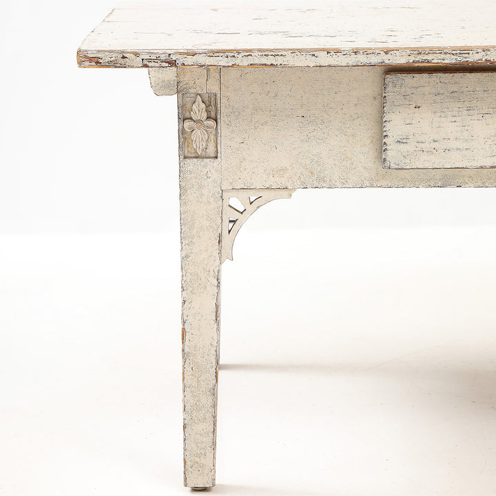 Antique Swedish Coffee Table with Original Paint, 19th Century