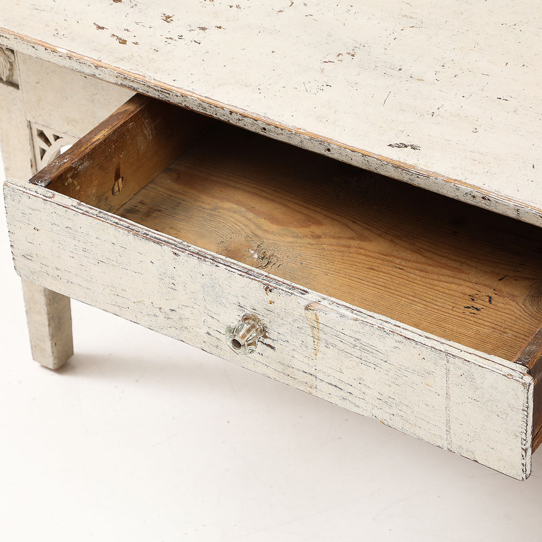 Antique Swedish Coffee Table with Original Paint, 19th Century