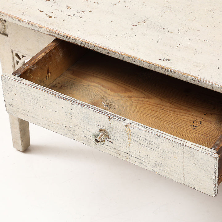 Antique Swedish Coffee Table with Original Paint, 19th Century