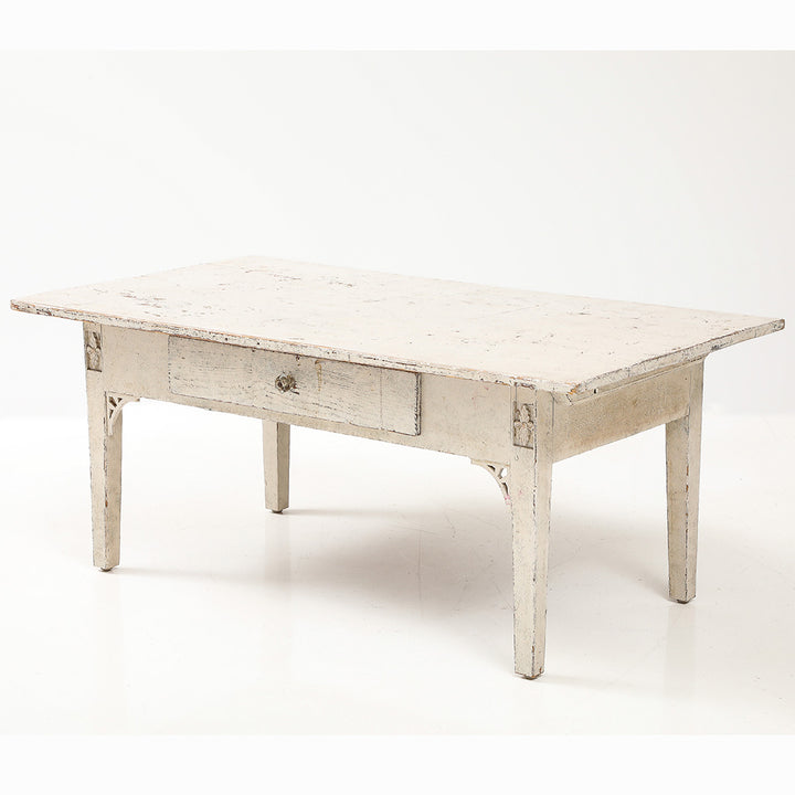 Antique Swedish Coffee Table with Original Paint, 19th Century