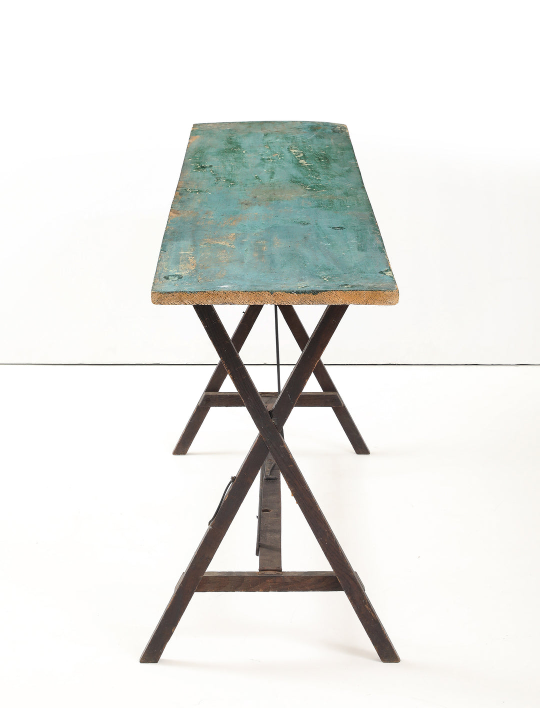Antique Foldable Trestle Table