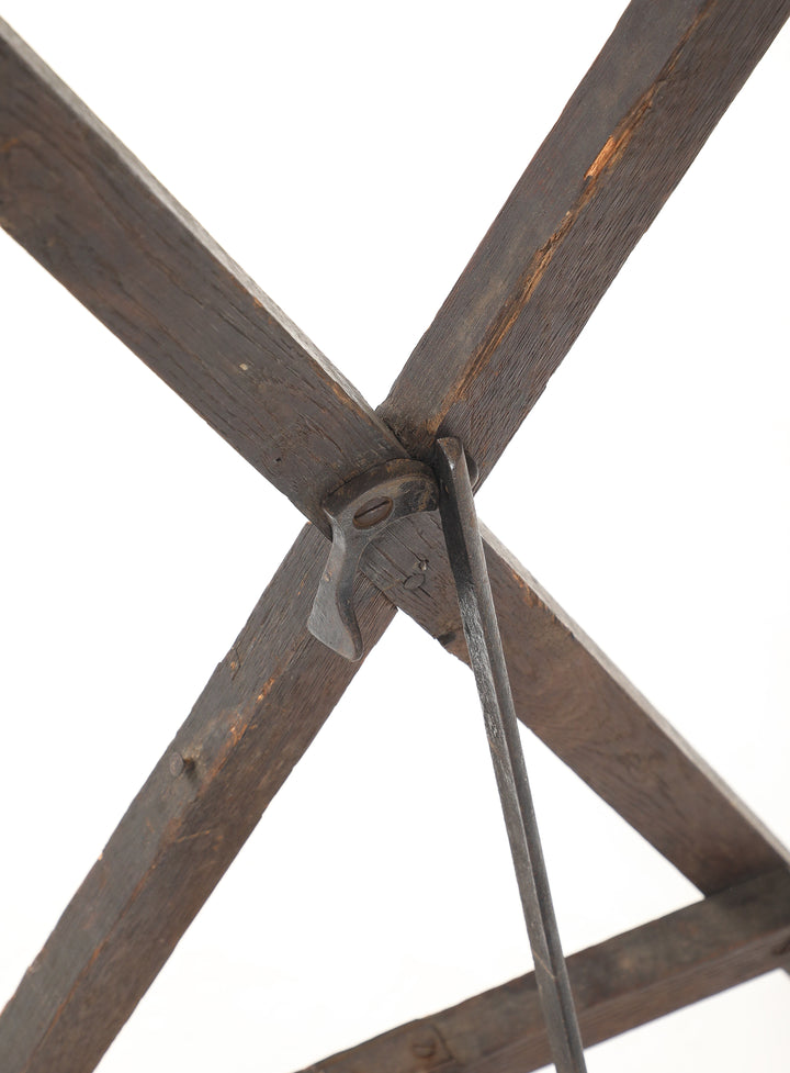 Antique Foldable Trestle Table