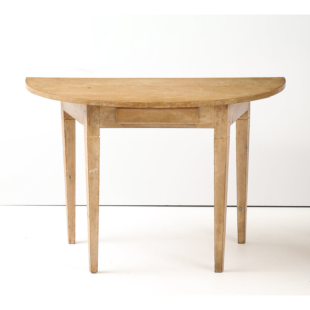 Pair of Antique Swedish Demilune Tables