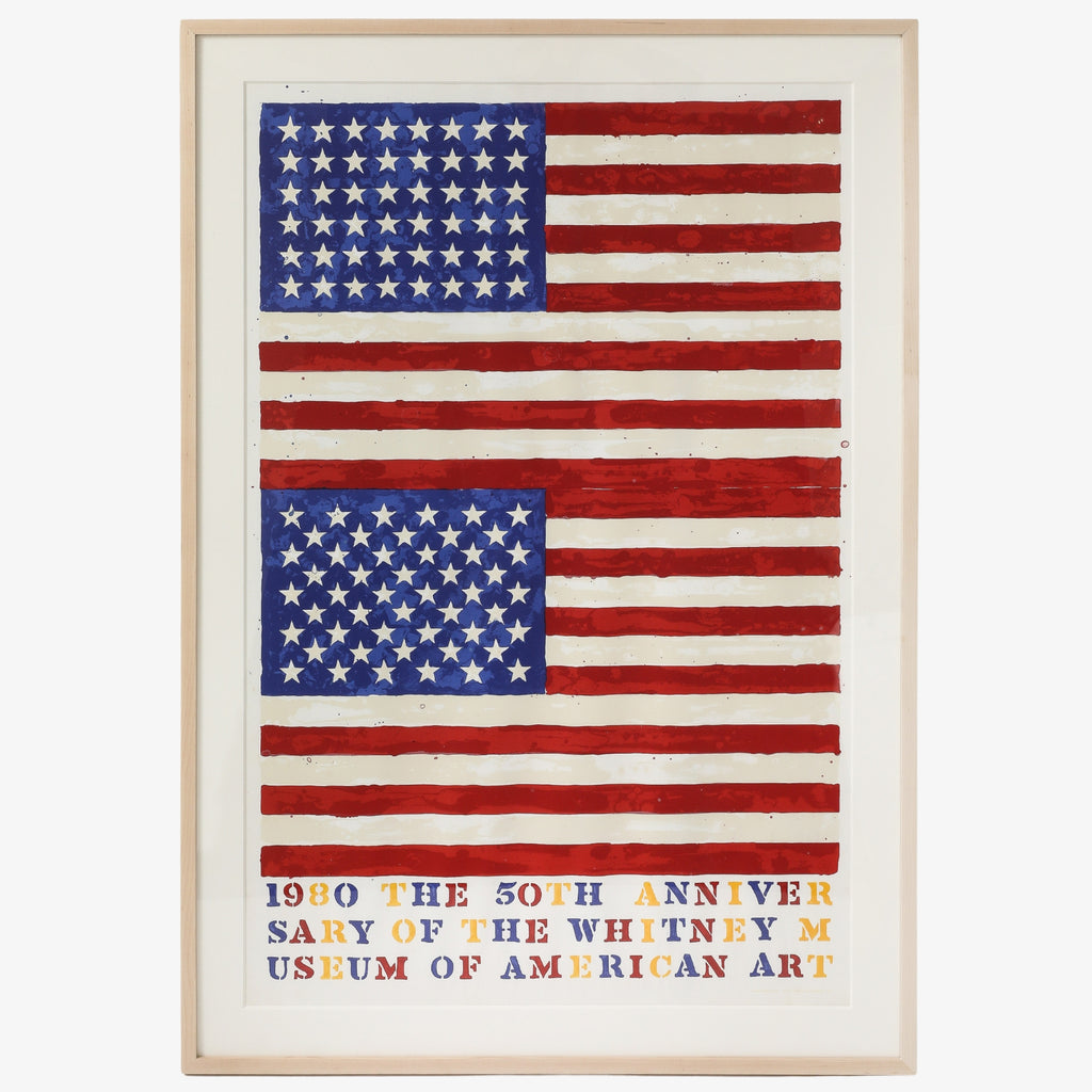 Jasper Johns, Two Flags, Whitney Museum 50th Anniversary Poster