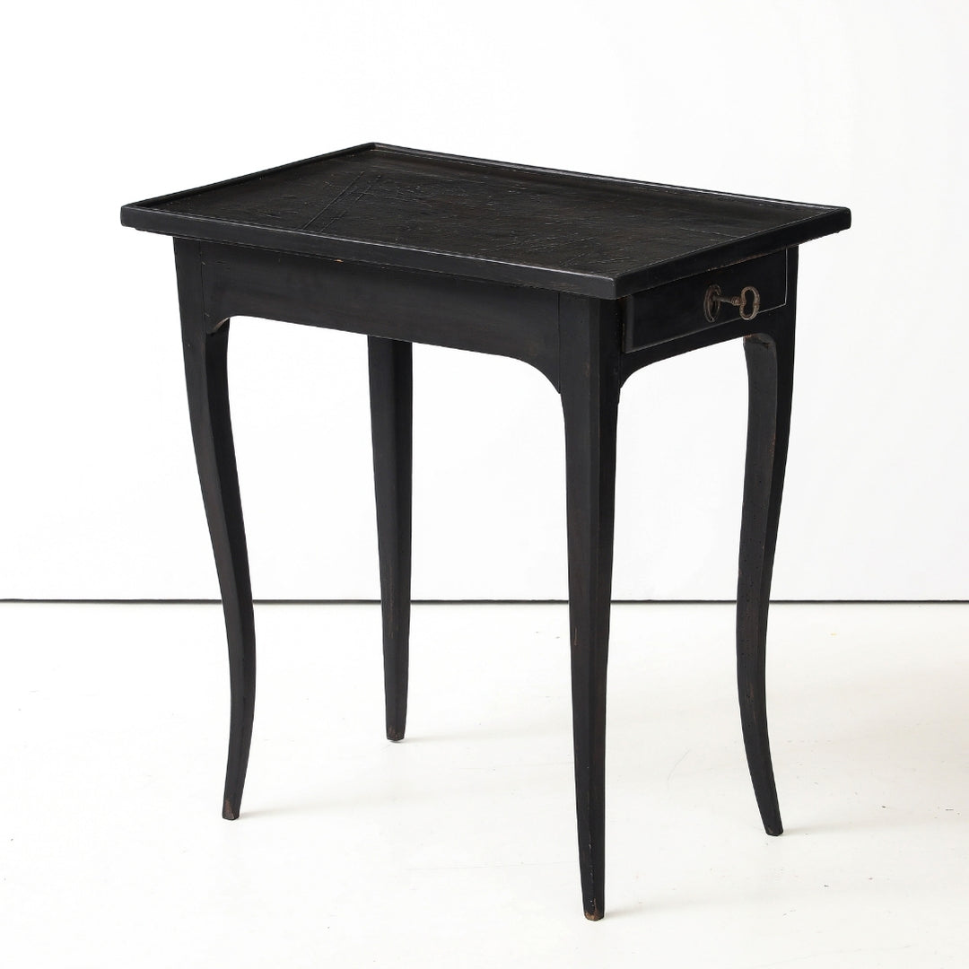 Antique Painted Side Table with Key