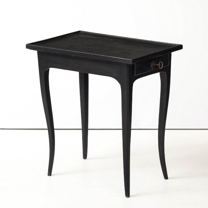 Antique Painted Side Table with Key