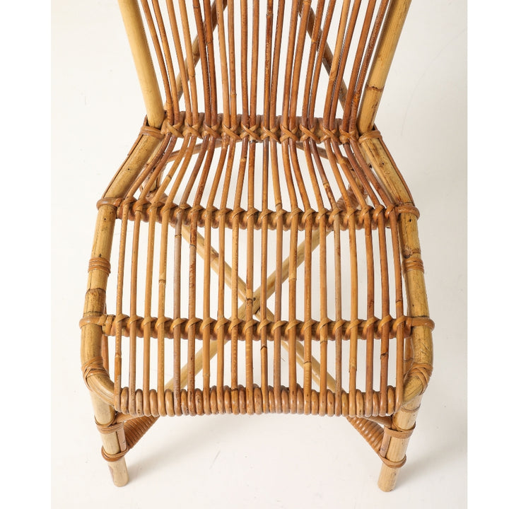 Vintage Desk &amp; Chair in Oak &amp; Rattan by Audoux-Minet, France, circa 1960
