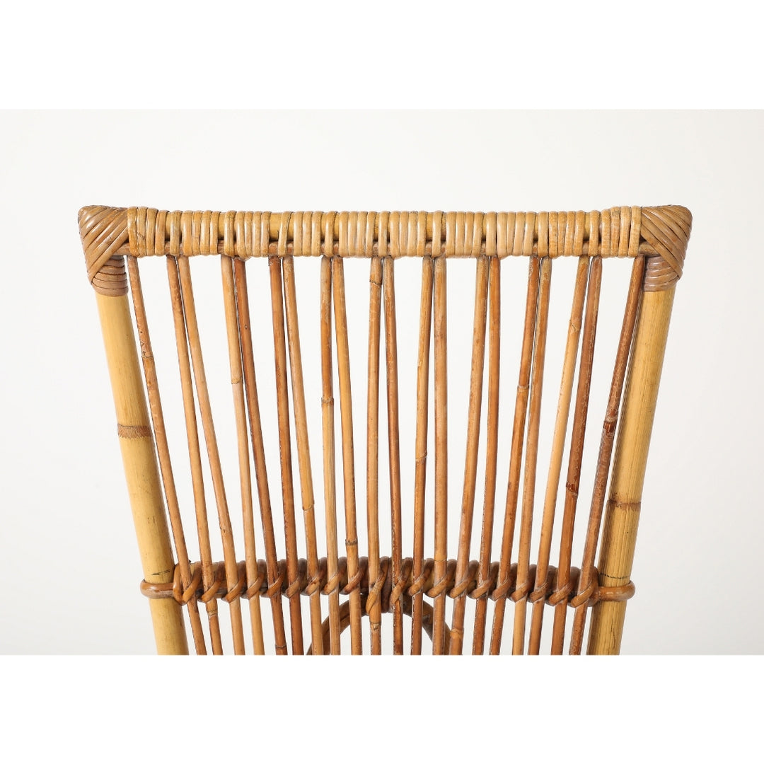 Vintage Desk &amp; Chair in Oak &amp; Rattan by Audoux-Minet, France, circa 1960
