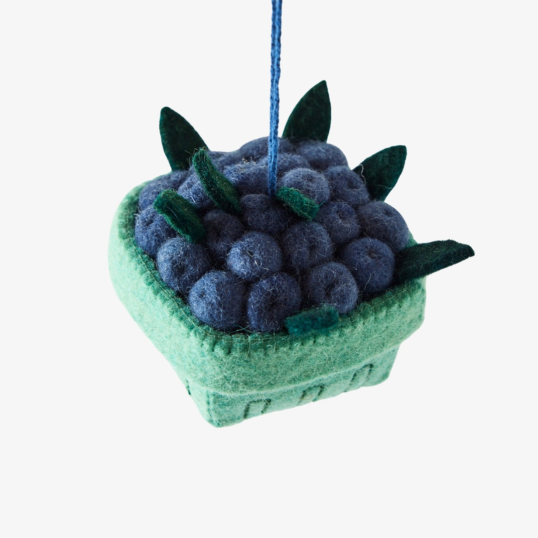 Handmade Pint of Blueberries Ornament