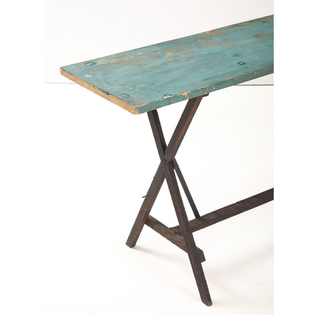 Antique Foldable Trestle Table