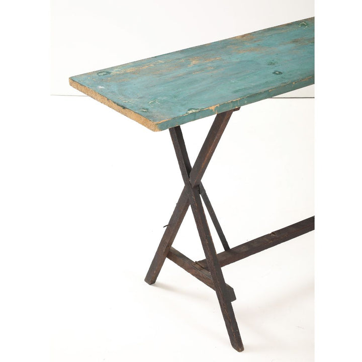 Antique Foldable Trestle Table